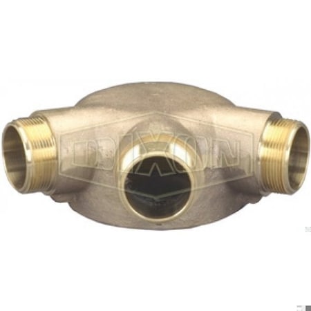 Dixon The Right Connection 26-297 3-Way Roof Connection Bottom Outlet, MNPT x FNPT End Style, Cast Brass, 90FR3C6025